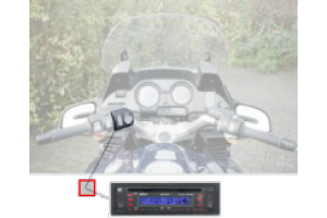 Motorradradio-Interface zum Anschluss des BMW Lenkerbedienteils Typ 1 an Pioneer Autoradios